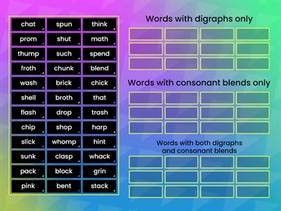 Digraph/Consonant blends