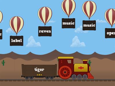 tiger/mon/rabbit words balloon pop