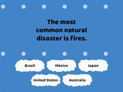 Natural disasters