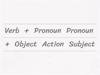 A1. Object Pronouns: Unjumble the sentence