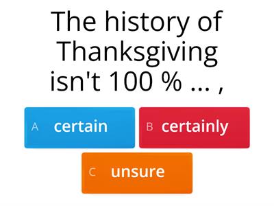 Giving thanks - text