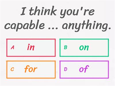 Destination B1 - Prepositions Review (U6,9,12)