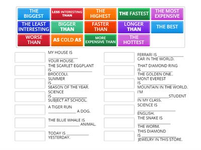 COMPARATIVES AND SUPERLATIVES SECONDE