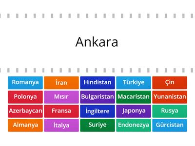 ülke- başkent 