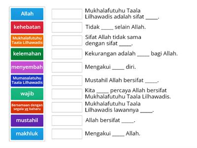 Mukhalafatuhu Taala Lilhawadis (Tauhid Tahun 2) -hazimahayy