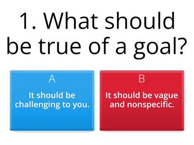 Setting Goals Quiz