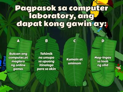 Balik Aral Piliin ang titik ng  tamang sagot.