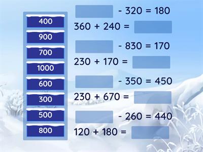 Додавання виду 480 + 120. Віднімання виду 500 - 240