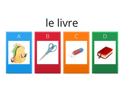 Les objets de l'école . Quiz