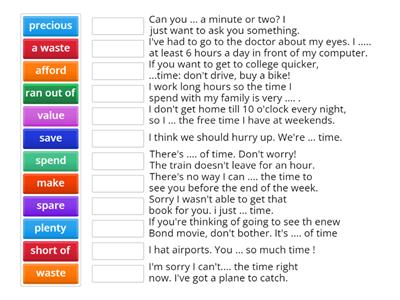 Time is Money - collocations