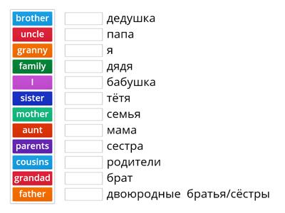 family members(russian - eng)