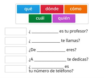 Interrogativos en español