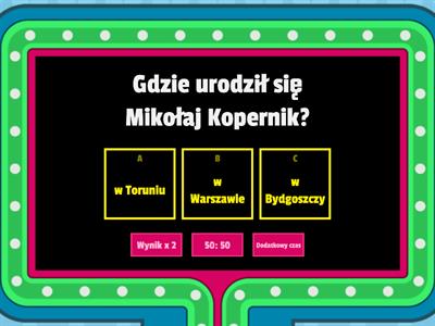 QUIZ ,,O Mikołaju Koperniku'' - edycja zuchowa 