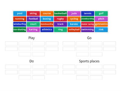 2a and 2b; Sports; Group sort