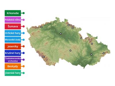 Povrch ČR - test