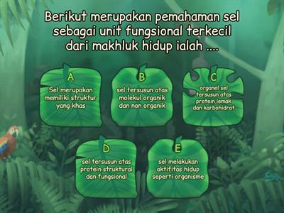 Soal Biologi Struktur dan Fungsi Sel