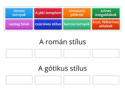 A román és a gótikus stílus