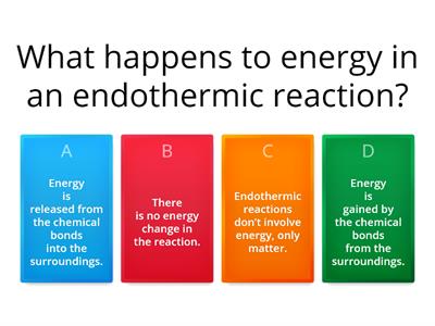 Review Questions for Reaction Energy