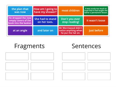 Matilda - Fragments vs Sentences