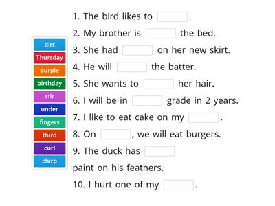 Ir er ur cloze passage - Teaching resources