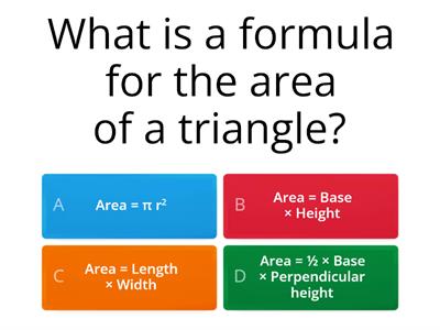 Area of Triangles Quiz