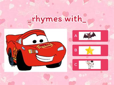 Click on the rhyming match for the picture