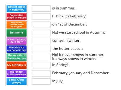 Months/Seasons