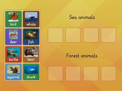 Sea or forest animals?