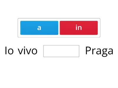 A/in/di: scegli la preposizione corretta