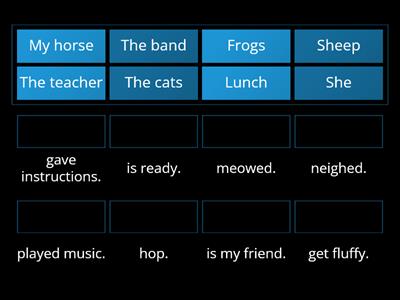 Subjects & Predicates in Simple Sentences