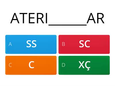 Ortografia: uso do ss, c, ç, sc e do sç