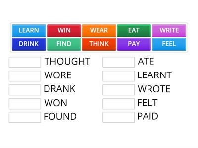 Irregular verbs