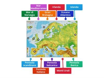 Geografia - Principali elementi dell'Europa fisica