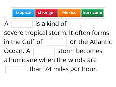 8.4 Complete the Sentence (The Force of a Hurricane)