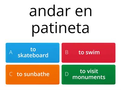 Pasatiempos (infinitives and extras)