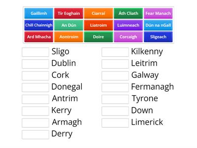 The Counties in Irish