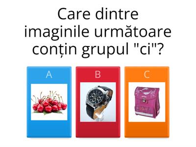 Grupurile de litere ci, ce