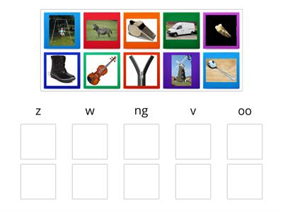 Match the picture to tye sound Jolly Phonics Group 5