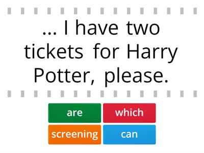 Buying a ticket at the cinema