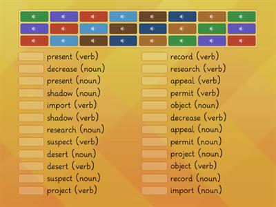 Verbs and nouns with the same form p. 22 Speakout B2 AUDIO RECOGNITION 