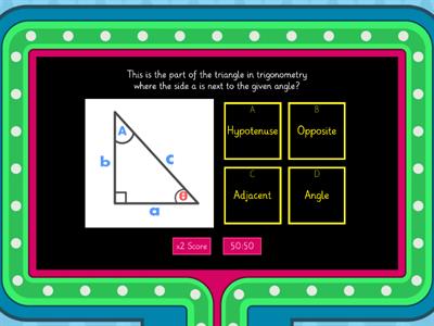 Parts of Right Triangle - Trigonometry