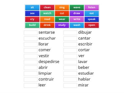 verbs matching