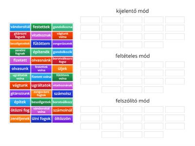 Ige - kijelentő, feltételes, felszólító (2)