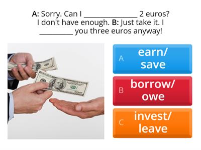 Pre-intermediate- Money Verbs- Page 137