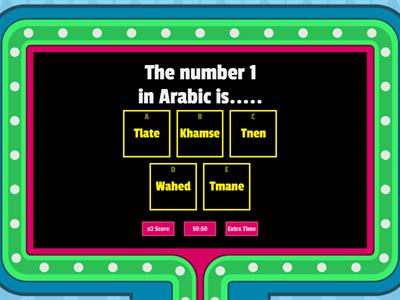 Arabic Numbers!