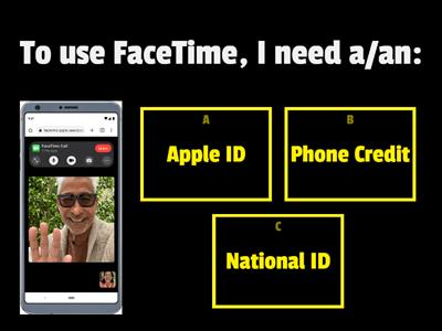 Quiz on how to use FaceTime/WhatsApp Formatting (Lesson 7 and 8)