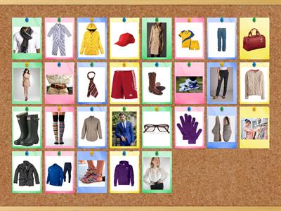 Clothes & accessories - flashcards