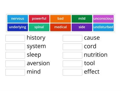 Alternative therapy adjective noun collocations