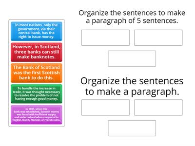 Order the sentences