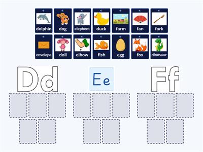 D, E, F phonics